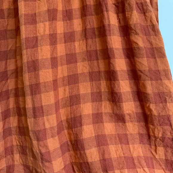 Pyne & Smith Clothiers No. 30 Dress in Marmalade Check Linen - Picture 3 of 3